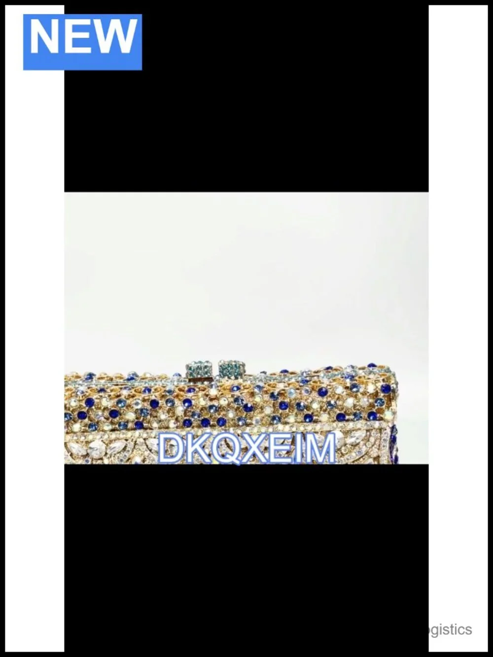 Luxury Rhinestones Evening Bag Clutch Purse with Detachable Chain